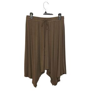 H by Halston draping asymmetrical brown knit skirt - S